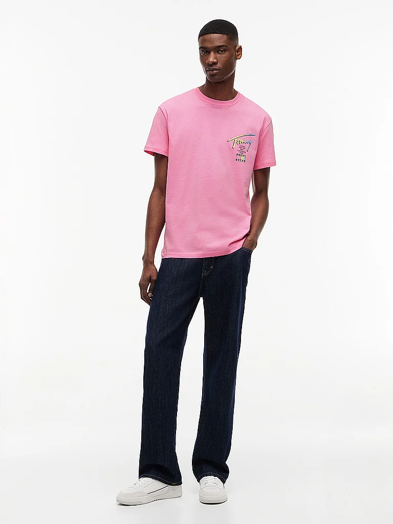 Tommy Jeans T-Shirt Pink | L